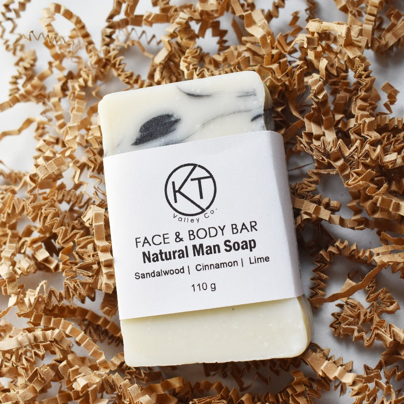 Natural Man Face & Body Soap - 4 Oz. - KT Valley Co.