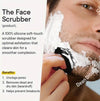 Three-Head Silicone Beard & Face Scrubber - Black