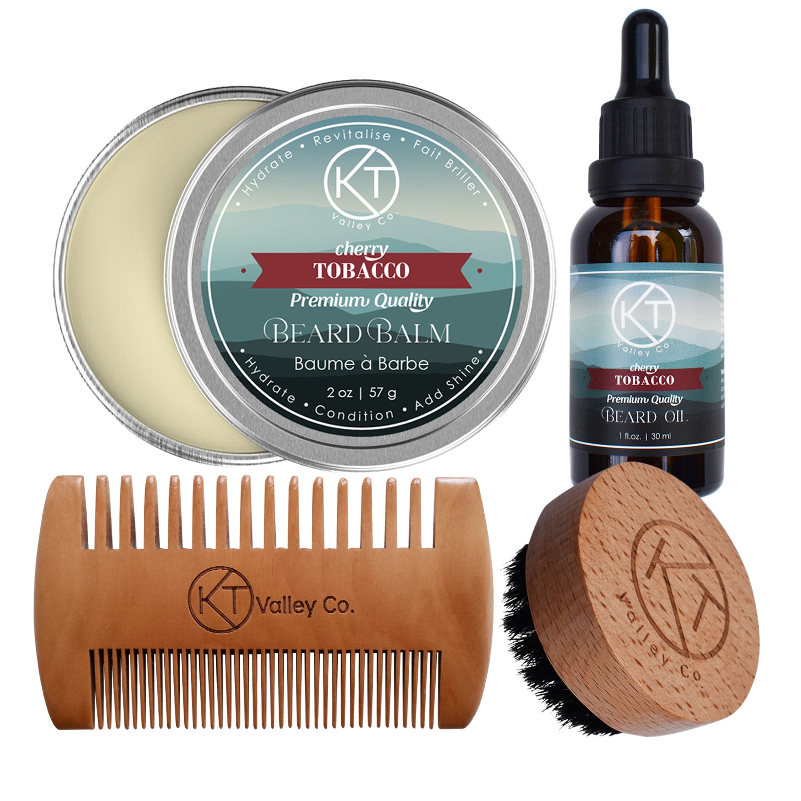 Natural Beard Care Gift Set - (4pcs)