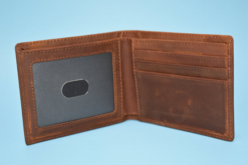 Leather Men's Wallet - Brown