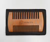 Double-Sided Sandalwood Beard Comb with Sleeve - Brown