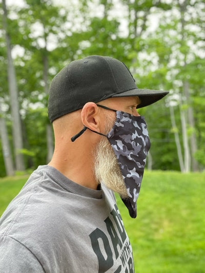 Medium Beard Face Mask - Camouflage Grey